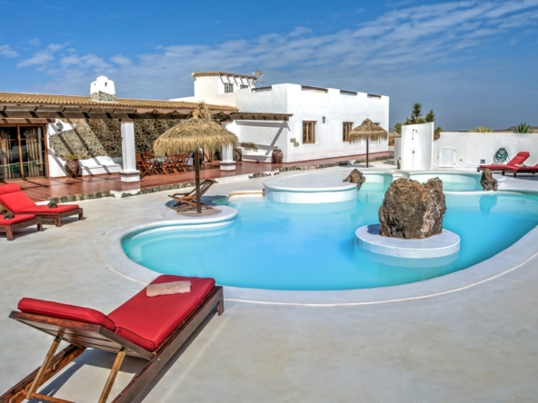 pool and terraces